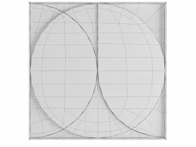 Circle bas-relief poster 3D model