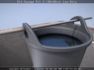 Old Sewage Pit 2 90x90cm Low-Poly  Low-poly 3D model