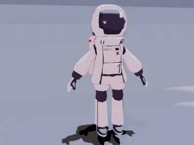 Astronaut Lowpoly 3D space suit for sims Low-poly 3D model