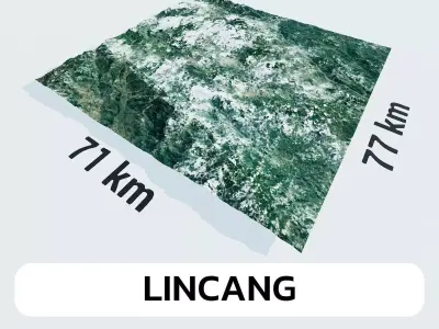 Lincang China City Landscape 3D Model 3D model