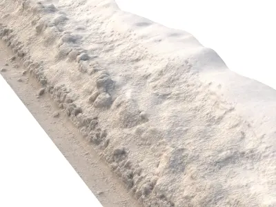 Snow 10 dirty PBR Low-poly 3D model