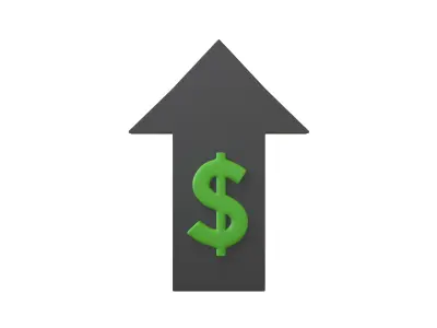 Price Up Symbol V1 002 Low-poly 3D model