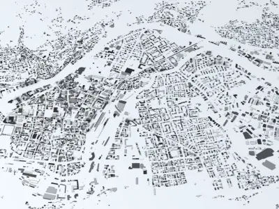 Innsbruck Streets and Buildings 3D model