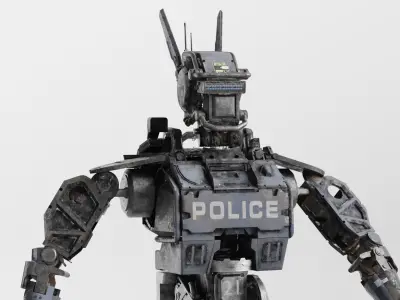 Chappie Police Robot Variant Fully IK RIGGED on LAUNCH SALE 3D model