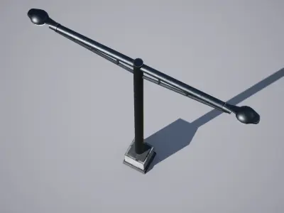 Street Lamp Low-poly 3D model 29