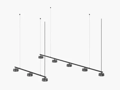Devorm Split Straight Rail Pendant Lamps 3D model