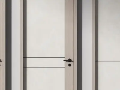 single bedroom Modern door 3D model