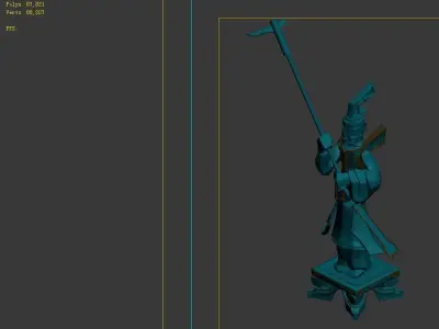 Game model - demon official statue 1 3D model