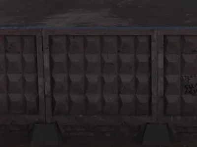 Fence Low-poly 3D model