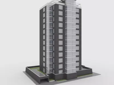 Tower 4 Low-poly 3D model