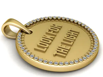 LOOK FOR THE LIGHT PENDANT 3D PRINTABLE MODEL  3D print model