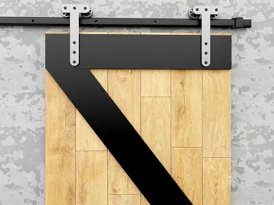 Slider Rustic door - read the description - 3D model