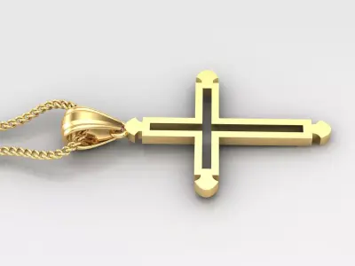 Cross Light Gold 4CP034 3DM STL 3D print model