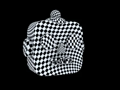 Robot emoji Low-poly 3D model