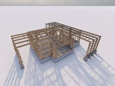 Structural engineering of wood frame buildings 3D model