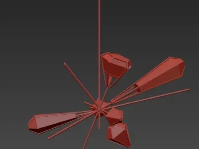 HARLOW Large Chandelier von Gabriel Scott 3D model