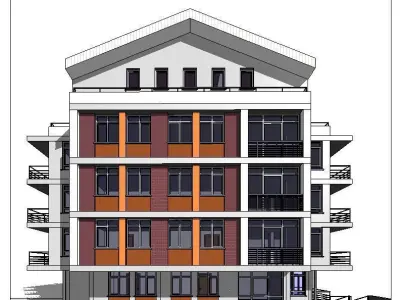 Building Design Apartment High Detail Model Revit 3D model