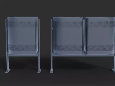 Low Poly Trash Bin  3D model