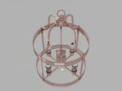 copper lighting 3D model