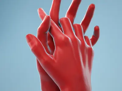  11 Interacting Female Hands Collection 2 