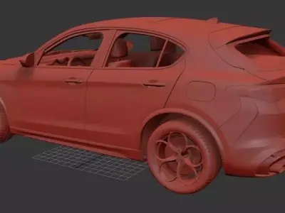 Alfa Romeo Stelvio Quadrifoglio 2018 3D print model