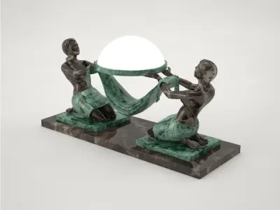 Pro - kneeling woman Lamp 3D model