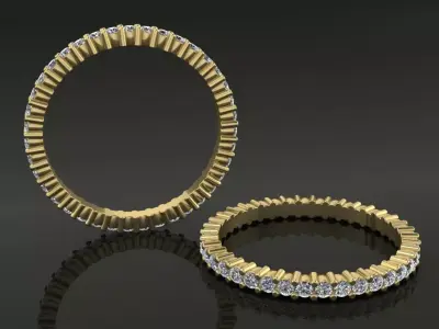 Diamond Basket Infinity Band 1mm50 Mix Size 3D print model