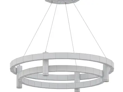 GISELLA modern chandelier with gold accents 3D model purchase