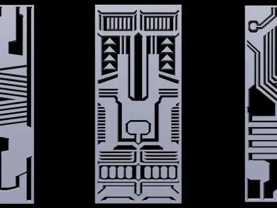 Sci-fi Panels Base Mesh Vol 1  Low-poly 3D model