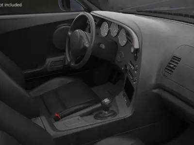  Toyota Supra Mk4 Carbon Aero Kit White Rigged for Maya 