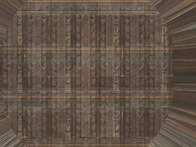 Ancient Temple Ocean Shorefront Kit bash 3D model