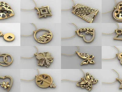Mini Pendant 3D Print 50 Models 3D Model Collection 3D Model Pack