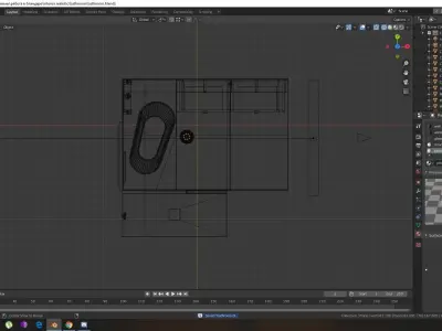 Realistic modern bathroom 3D model