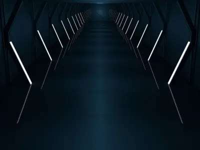 Sci Fi Corridor 3D model 45