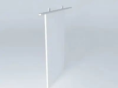 Sliding Door w / rail and support with pulleys Free 3D model