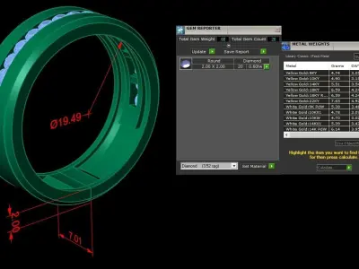 Jewelry Diamond Ring 3D print model 33
