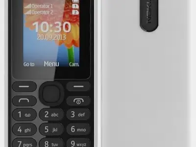 Nokia 108 Dual SIM White 3D model