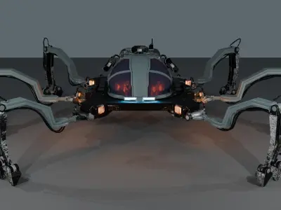SpiderTank Sci-Fi Robot 3D model