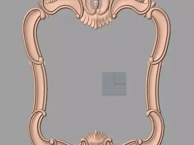 Photo frame 3D relief models STL Files used for CNC Router E1001 3D model