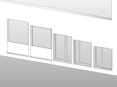 Window - Full Parametric Revit Family 3D model