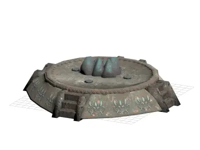 Lowpoly Respawn altar fighting platform Low-poly 3D model