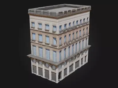 Cornerstone Illusion  A Surreal Urban Foundation 3D model