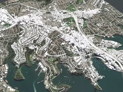Cityscape North Sydney Australia 3D model