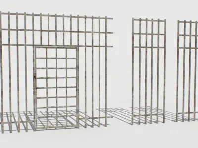Basement Jail Storage or Cell Pack 2 Low-poly 3D model