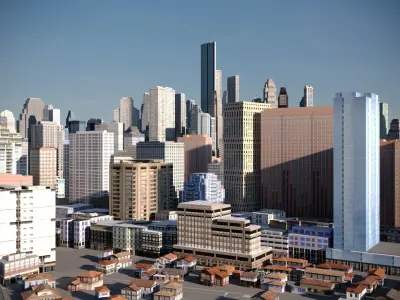 City 01 Low-poly 3D model