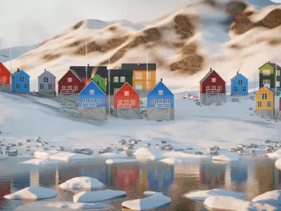 Greenland Cinematic Animation  3D model