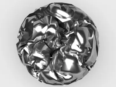 Crumpled Aluminium Foil 3D model
