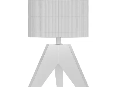 Light Brown Tripod Table Lamp 3D model