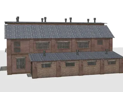 brick warehouse Low-poly 3D model from CGTrader