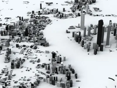 Shanghai Streets and Buildings 3D model